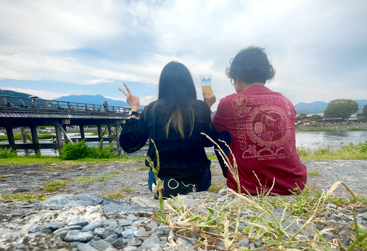 京都の嵐山渡月橋に行ったときの写真